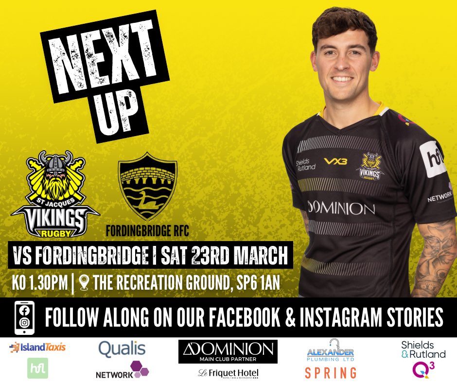 This Saturday the Vikings are back on the road, as we head to @FRFC. With four games to go, every match is now huge as we make our push for promotion! Keep an eye out this week for match build-up and previews. ⚫️🟡 #𝙏𝙃𝙀𝙑𝙄𝙆𝙄𝙉𝙂𝙎𝙒𝘼𝙔