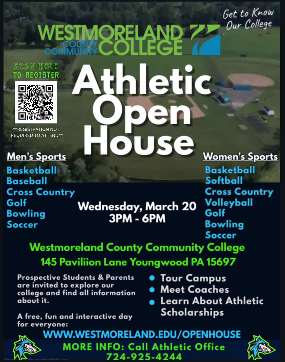 Reminder, tomorrow 3-20-24! Stop by learn about financial aid, admissions, athletic programs, &amp; the possibility of athletic scholarships! <a href="/county_coaches/">Westmoreland County Coaches Association</a> @Kiskitrackandxc <a href="/NorwinXC/">Norwin XC</a> <a href="/cross_spartan/">Spartan Cross Country</a> <a href="/GLCATATHLETICS/">Greater Latrobe Wildcat Athletics</a> <a href="/PTWarriors/">Penn-Trafford Athletics</a> <a href="/GS_SportsUpdate/">Greensburg Salem Athletics</a> <a href="/FRPantherSports/">FR Panther Sports</a> <a href="/AthleticsYough/">Yough Athletics</a>