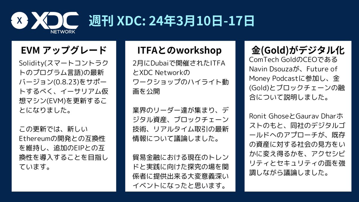 XDCグループ内のニュースをまとめた、週刊XDC。今まではCOO吉田の個人アカウントより配信しておりましたが、今週よりこちらの公式アカウントにて配信致します。皆さん、フォローの程、宜しくお願いします。