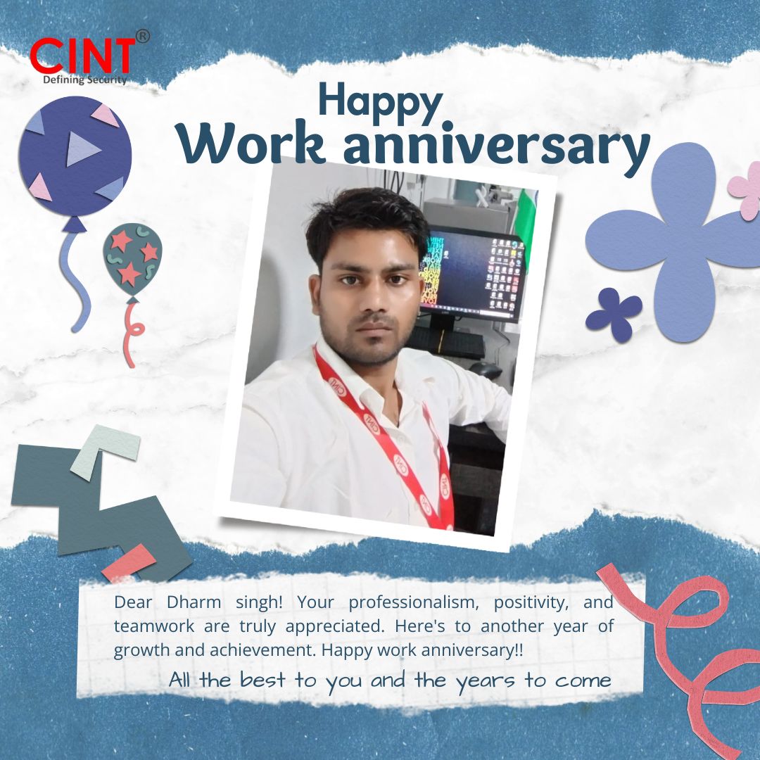 Dear Dharm singh! Your professionalism, positivity, and teamwork are truly appreciated. Here's to another year of growth and achievement. Happy work anniversary!!

#HappyWorkAnniversary #successatwork