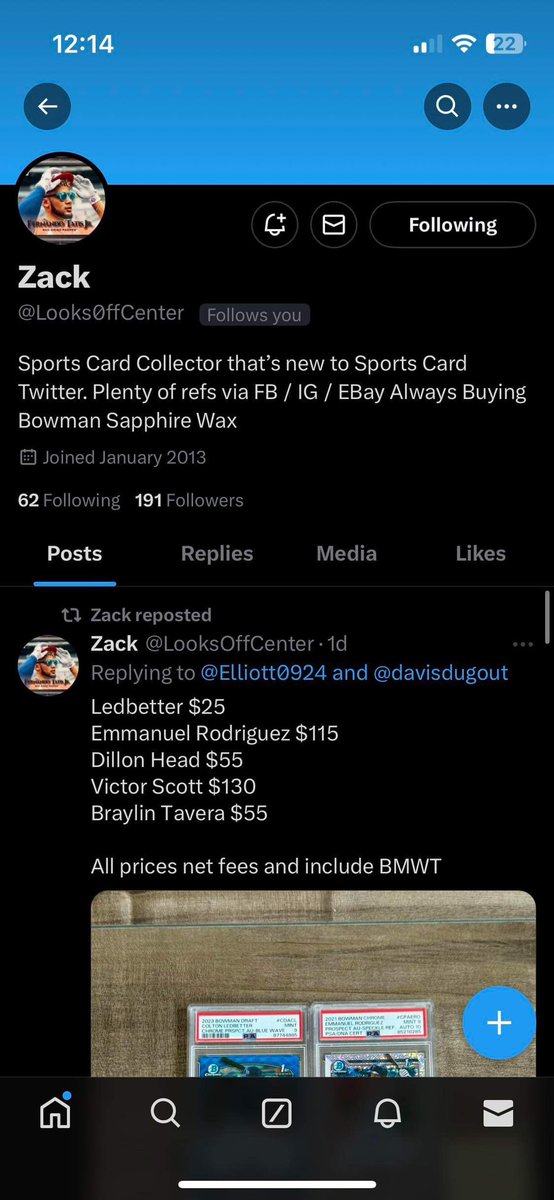 LooksOffCenter's tweet image. Hi All, please block/report this account pretending to be me. Has a “Ø” in the handle instead of a “O”. 
Heard they are using my likes to try and scam people. Has me blocked @LooksØffCenter 

Please RT for awareness 
@CardPurchaser