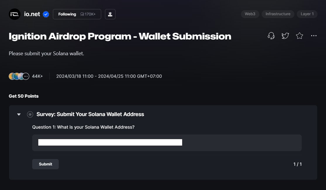 (สำคัญ) ใครทำเควส io.net (<a href="/ionet_official/">io.net (old account)</a>) บน Galxe ตอนนี้มีเควสให้เราไปกรอก Solana wallet นะครับ
👉 galxe.com/io.net/campaig…
‼️ ตั้งสติดีๆ ก่อน submit พลาดแล้วพลาดเลย
