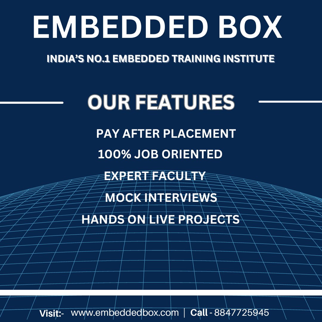 Embedded_Box's tweet image. Embedded Box is India&apos;s No.1 Embedded Systems Training Institute. New Batches are starting soon for pay after placements.
.
#embedded #embeddedsystem #embeddedsystems #tech #technology #new #batch #training #course #classes #online #automotive #iot #matlab #simulink #india