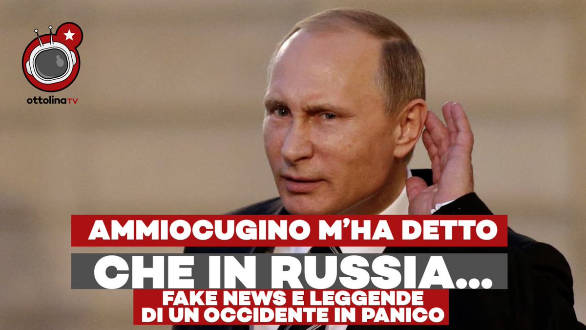 ottolinatv's tweet photo. * 𝙄 𝙥𝙞𝙥𝙥𝙤𝙣𝙞 𝙙𝙚𝙡 𝙈𝙖𝙧𝙧𝙪𝙘𝙘𝙞 *

L’Occidente in panico per il trionfo di Putin reagisce a suon di fake news e leggende metropolitane

>> https://t.co/QwJrg1wXGz

#Putin #Ucraina #ElezioniRussia #democrazia #autocrazia #propaganda #NAFO https://t.co/7YqiK4wDnv