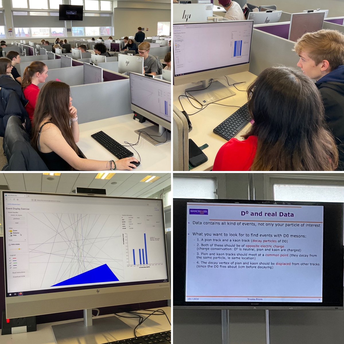 LivMathsSchool's tweet image. Y12 visited The Uni of Manchester for a particle physics masterclass. Lectures on Neutrinos and Particle Physics got well beyond A-level which was great! Students then completed activities in particle physics.

#SixthForm #SuperCurricular #ParticlePhysics #UniversityOfManchester
