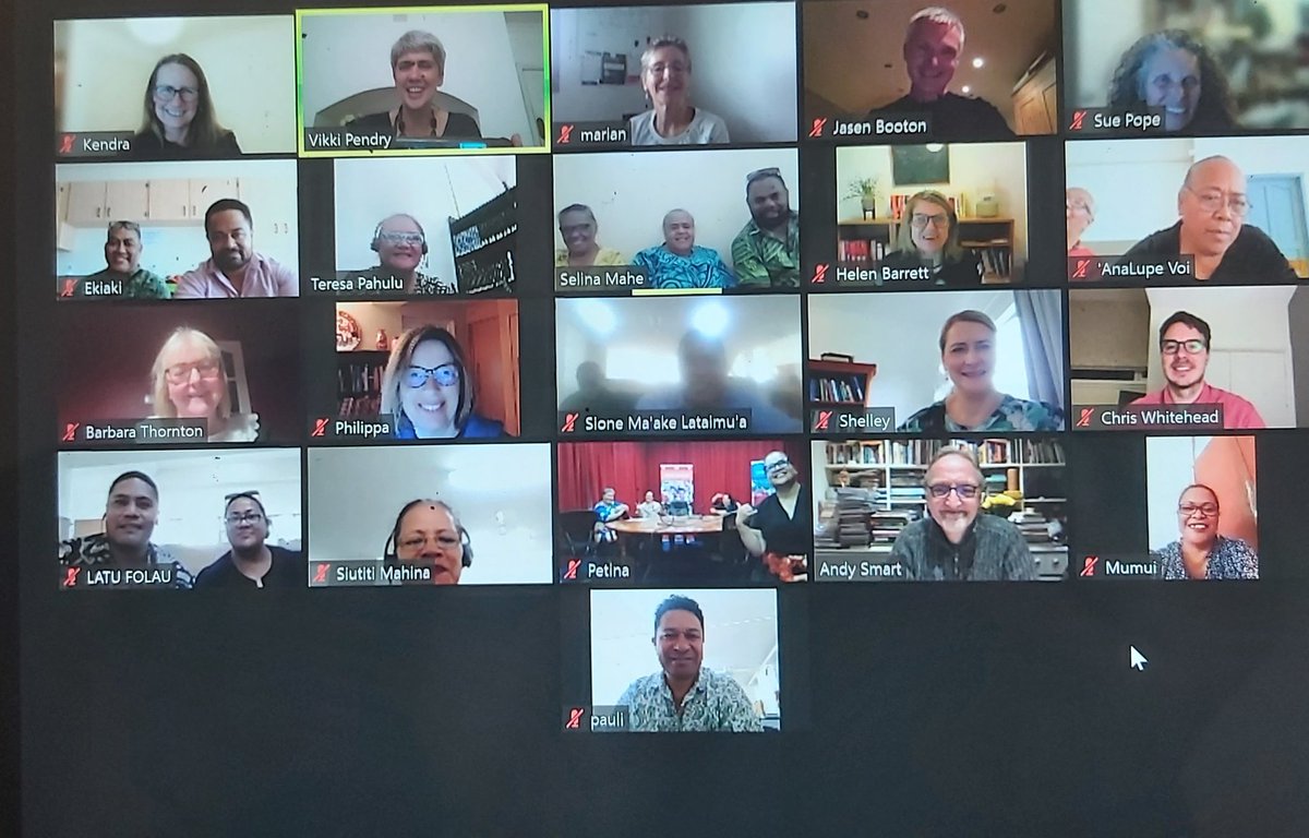 Zoom in the evenings with our colleagues in the Kingdom of Tonga. Connectivity patience is key🌿
Here we're planning  to trial new TLMs in local schools. Issues of language, resources and expectations are colourful. 🌺

In April we'll explore side by side. 
What. A. Joy. ⚘