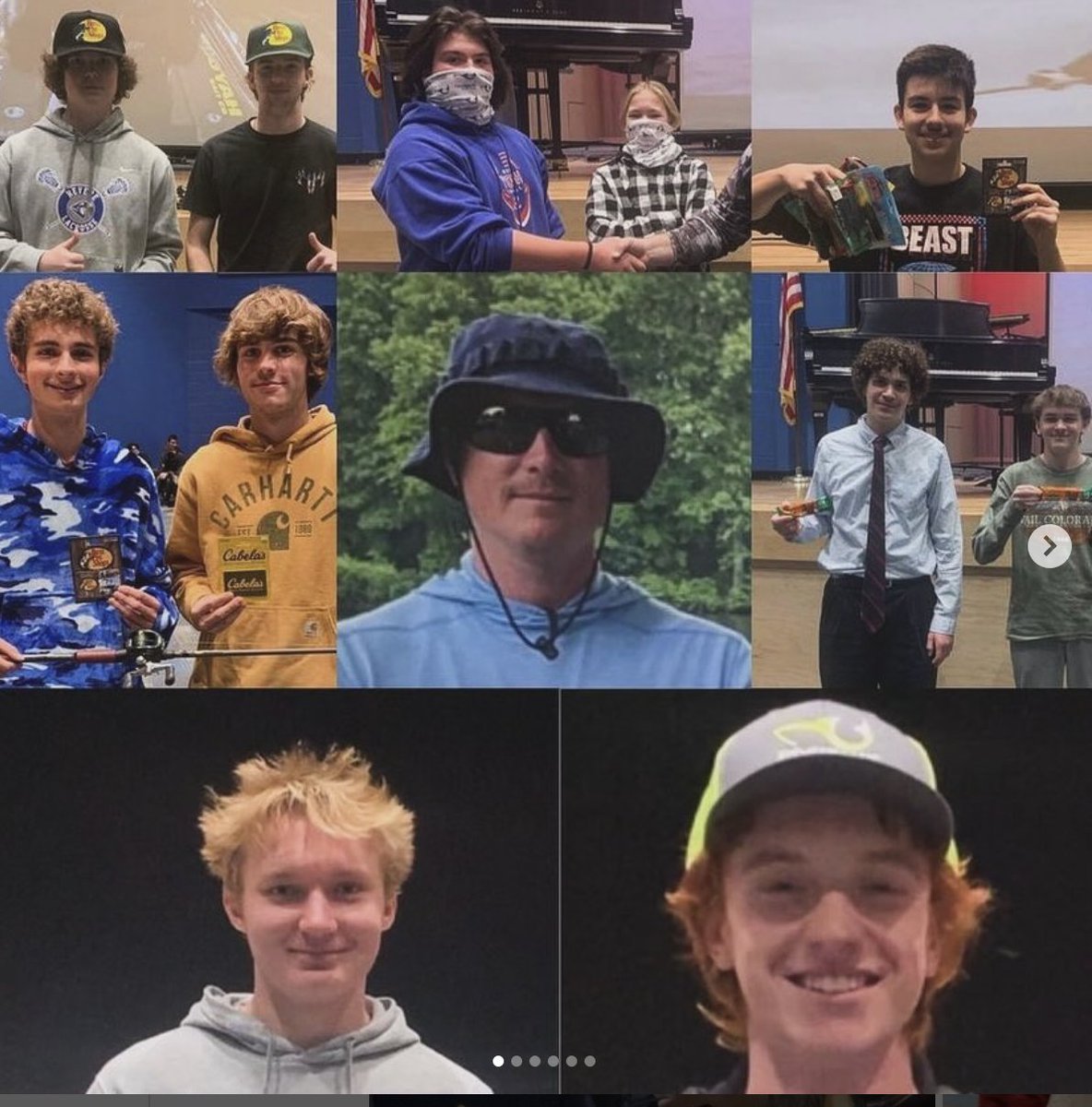 club_revere's tweet photo. The Bass Fishing Club MMT Flipping competition will start in the auditorium promptly This WED at 10:08
Amateurs tournament winners - Dean Rahas, Jeff Johnson, and Chuck Monaghan will be judging the competition.  Past winners have been Senior Michael Wojciak and Junior Nate Smith. https://t.co/tGDeLbnFip