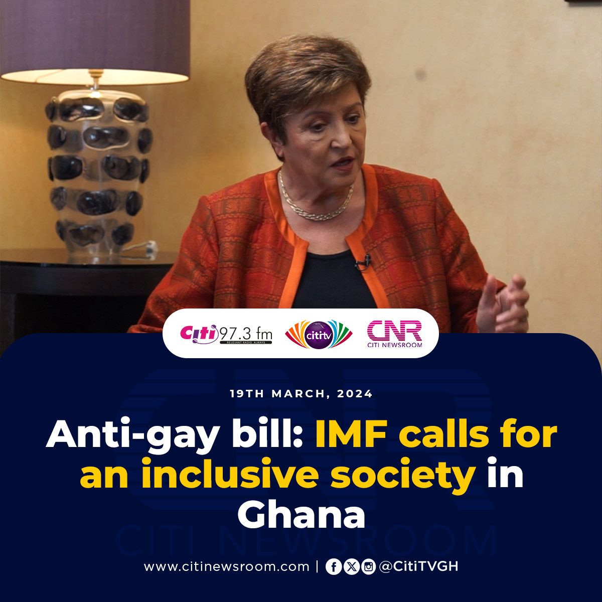 Citi973's tweet photo. Anti-gay bill: IMF calls for an inclusive society in Ghana | 

More here: https://t.co/MIyehejf5E #CitiNewsroom https://t.co/llUcassJNJ