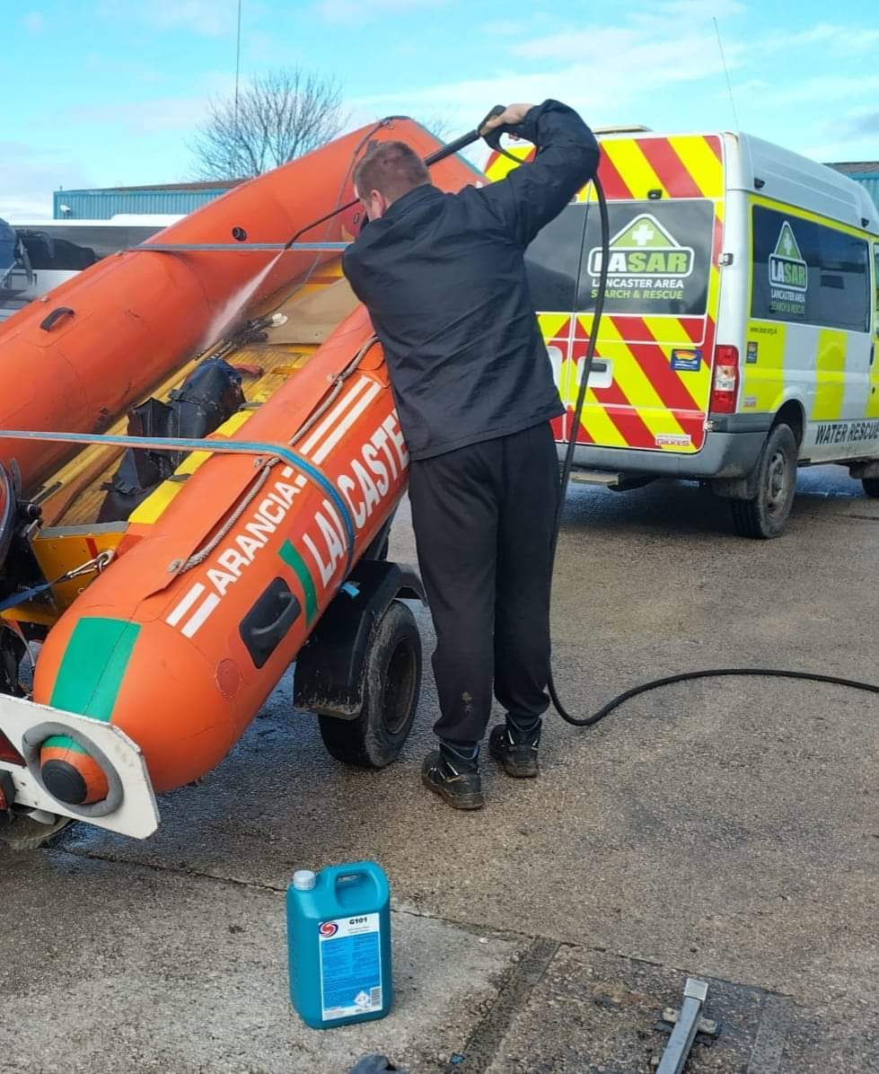 Following our search last weekend. Our boat got a full wash down due to being in salty, muddy waters. 

A big thanks to <a href="/AutosmartUK/">Autosmart International</a> Garstang for the donation of their multi-purpose cleaner that worked a treat removed all the ground in dirt and contamination.