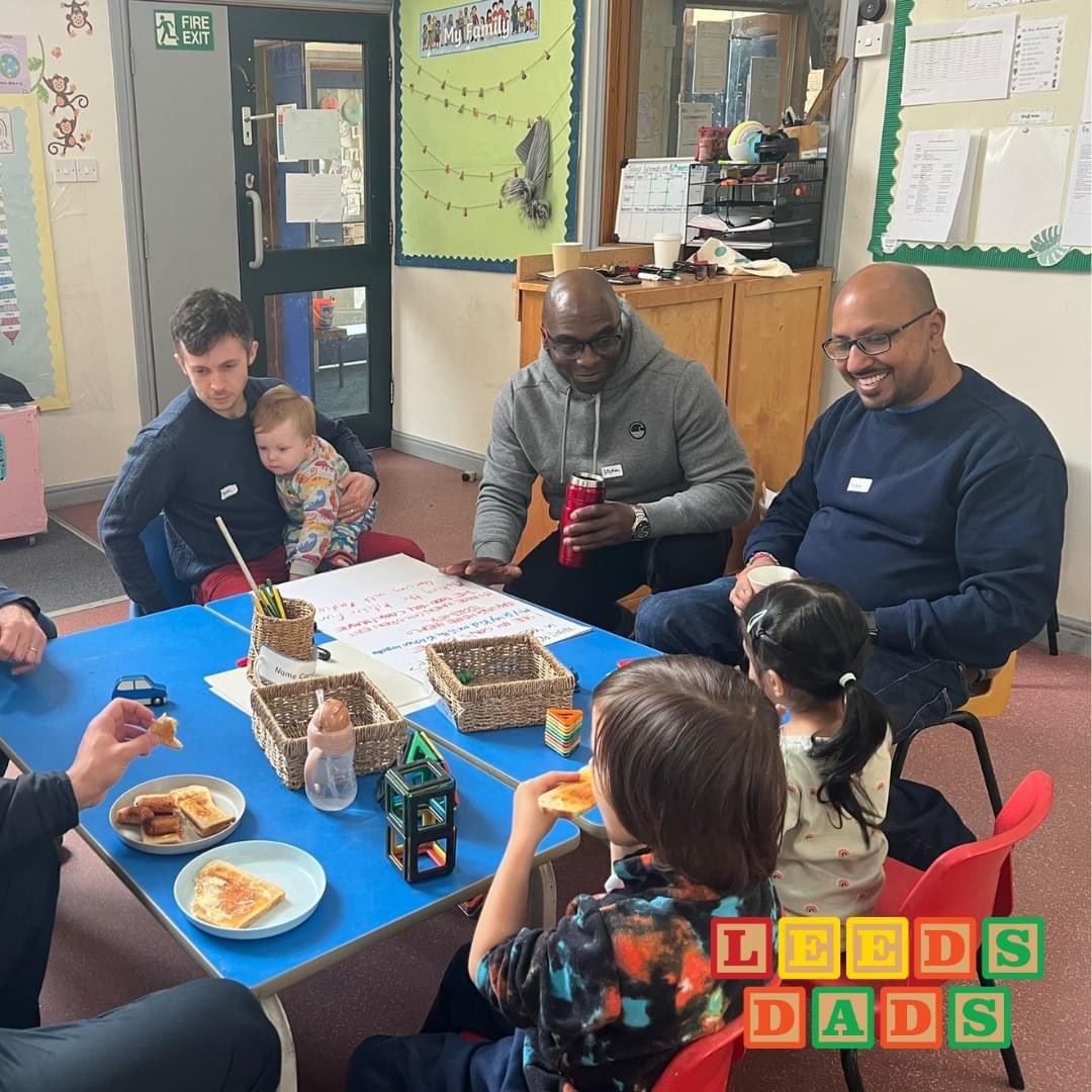 21 dads & kids at Leeds Dads Breakfast Club.

Plenty of time to play, chat to Dads & enjoy free veggie breakfast @ Chapeltown Community Nursery.

Join us 10-12 this Sat 23 March
FREE SOFTPLAY @ Little Angels, Beeston LS11 7DF

FREE tea and toast!
leedsdads.org/events/ to book