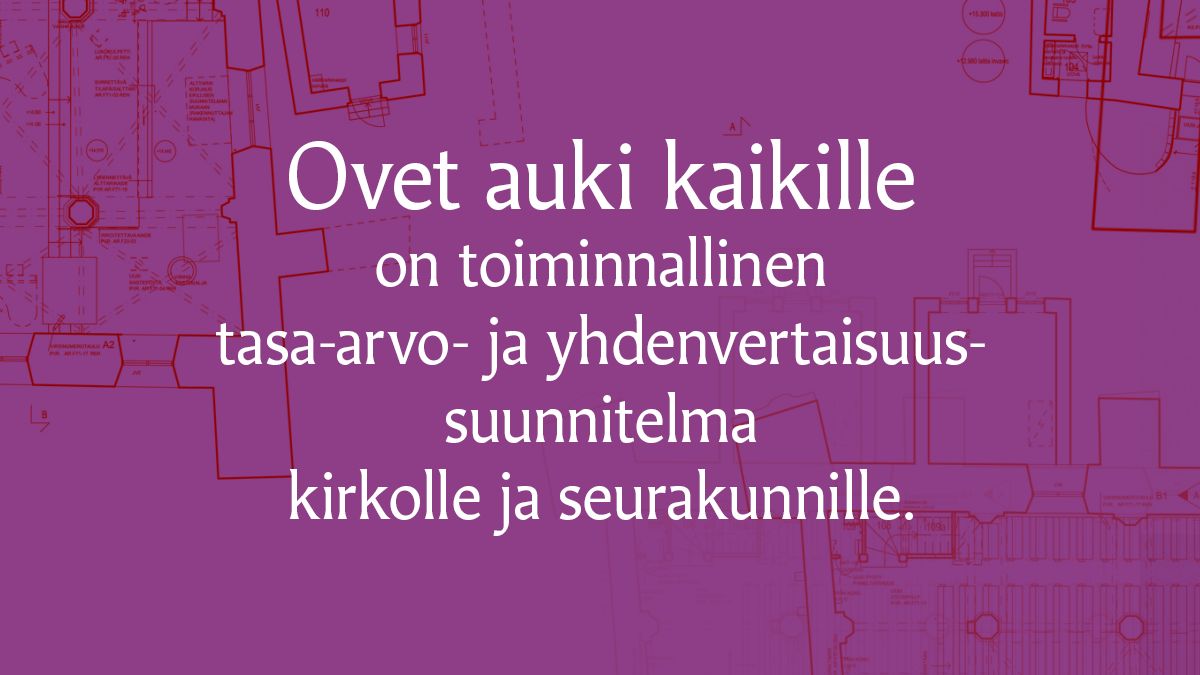 Tänään Minna Canthin päivänä on julkaistu kirkolle ja seurakunnille tarkoitettu toiminnallinen tasa-arvo- ja yhdenvertaisuussuunnitelma. "Jokainen ihminen on Jumalan luomistyönä arvokas riippumatta ominaisuuksistaan tai saavutuksistaan." evl.fi/tiedote/ovet-a…