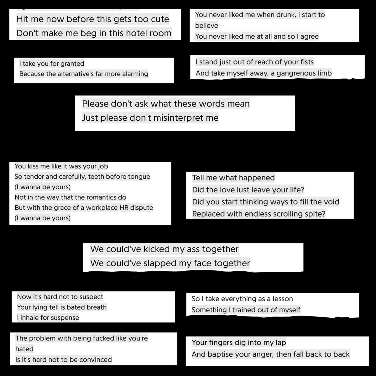 lvixx123's tweet photo. for the record, Wilbur did not admit to abuse, only that he was slobbish , disrespectful and selfish , in the lyrics of his songs based on his life, he describes how Shubble really behaved
#WilburSupportSquad #wilbursoot https://t.co/PmmKAdQtgR