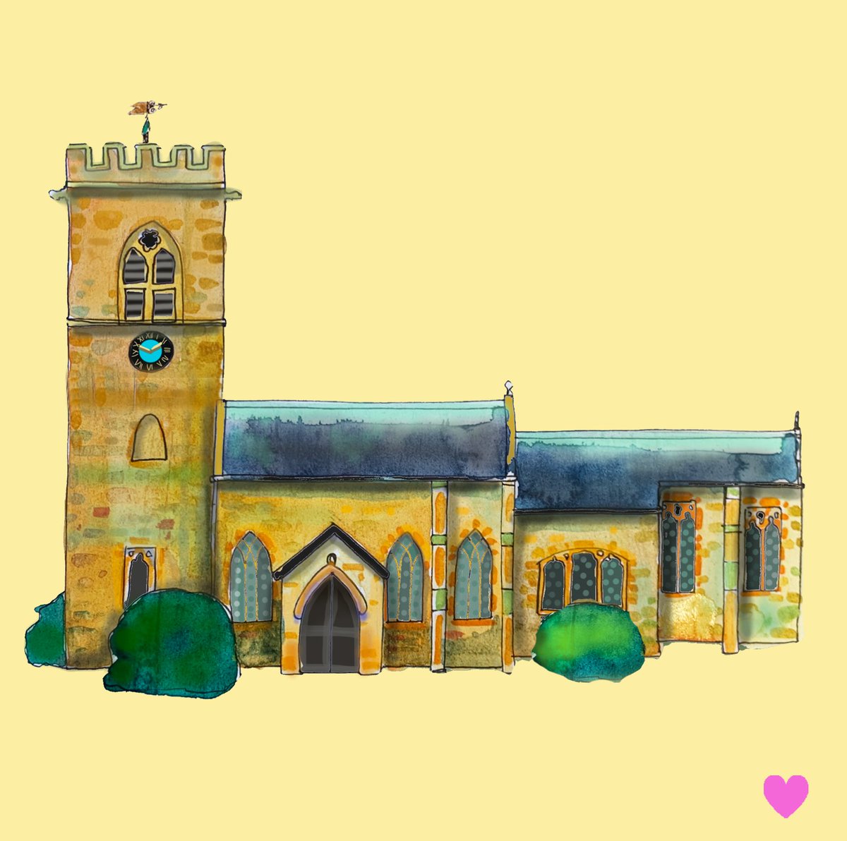 Another landmark - this is our 350th building: the church in Abington Park, St Peter’s & St Paul’s. Northamptonshire stone is just so beautiful. ❤️ #requested