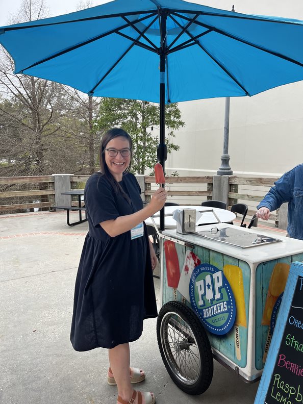 Dr. Maria Wallace and Dr. Seyda Uysal presented posters at the Southern Regional Faculty & Instructional Development Consortium's annual conference at USM's Gulf Park campus last week, where the Center sponsored Pop Bros. popsicles for attendees.

#SRFIDC #ScienceEd @CoastalUSM