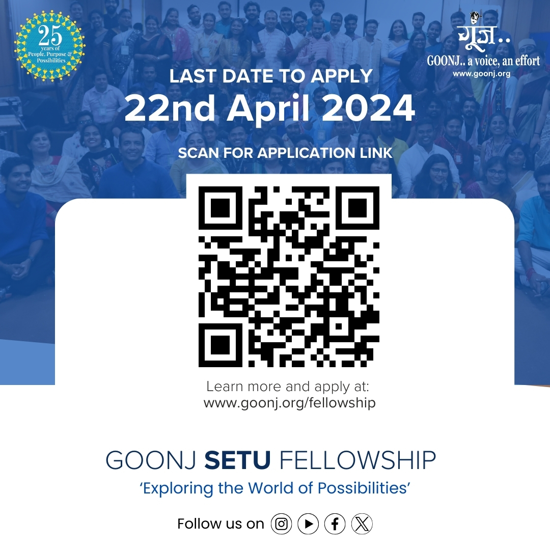 Applications Now Open for Goonj Setu Fellowship! Here's your chance to #explore a world of #possibilities! Last Date to Apply - 22nd April 2024! - form.jotform.com/240241306818450 (Link in bio) Our alumni Fellows sharing about their journeys. #Goonjfellowship #Goonj #Fellow