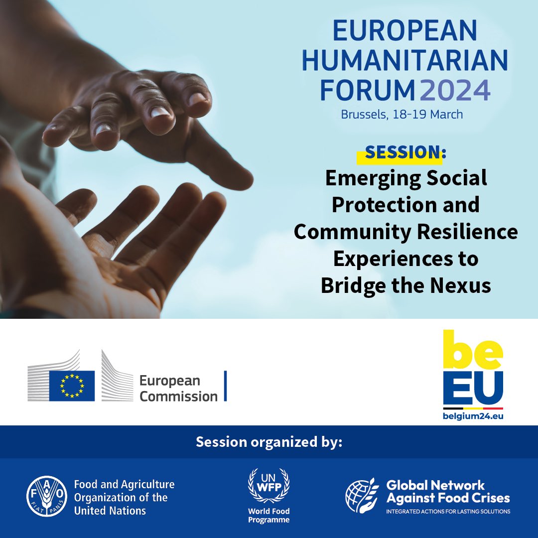 TODAY‼️ ⌚ 9:30–10:30 CET Join our #GNAFC session at the 2024 European Humanitarian Forum #EHF2024 ➡️ Emerging Social Protection & Community Resilience Experiences to Bridge the Nexus Livestream Registration 🔗bit.ly/gnafc-ehf24