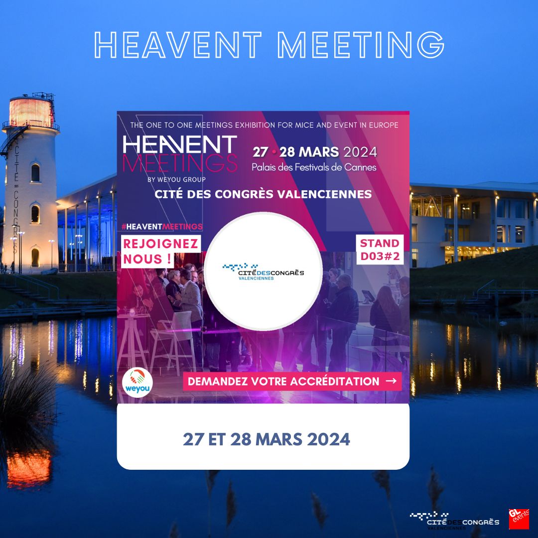 Direction Cannes !

⚡Une partie de l'équipe de la Cité des Congrès se rend à Cannes la semaine prochaine mais pour vous rencontrer.

😎 Nous serons présents au salon Heavent Meetings pour discuter avec vous des idées d'événements qui pourraient se dérouler à la Cité des Congrès.