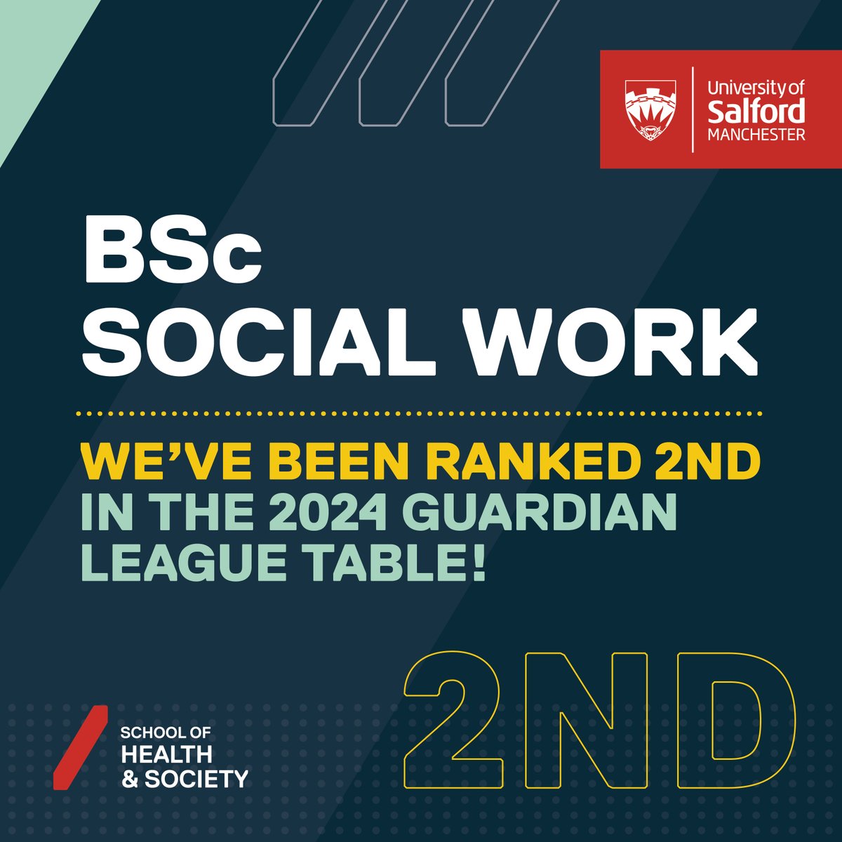⭐⭐ We’d like to wish all our brilliant #SocialWork academics and students a very Happy World Social Work Day !!

Read all about our range of highly ranked courses here: 👇🏽

bit.ly/49XX3HZ

#WSWDay24 <a href="/SalfordUni/">University of Salford</a> <a href="/SalfordUniNews/">Salford Uni News</a>