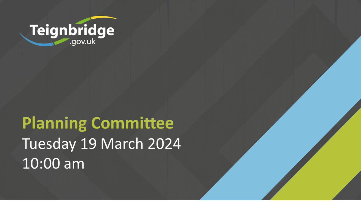 Today’s Planning Committee starts today at 10.00 am in the Council Chamber, Forde House, Newton Abbot, TQ12 4XX. Papers for the meeting are on our website. orlo.uk/TDC_I1nMb You can watch the meeting via our webcast service orlo.uk/TDC_9FASP