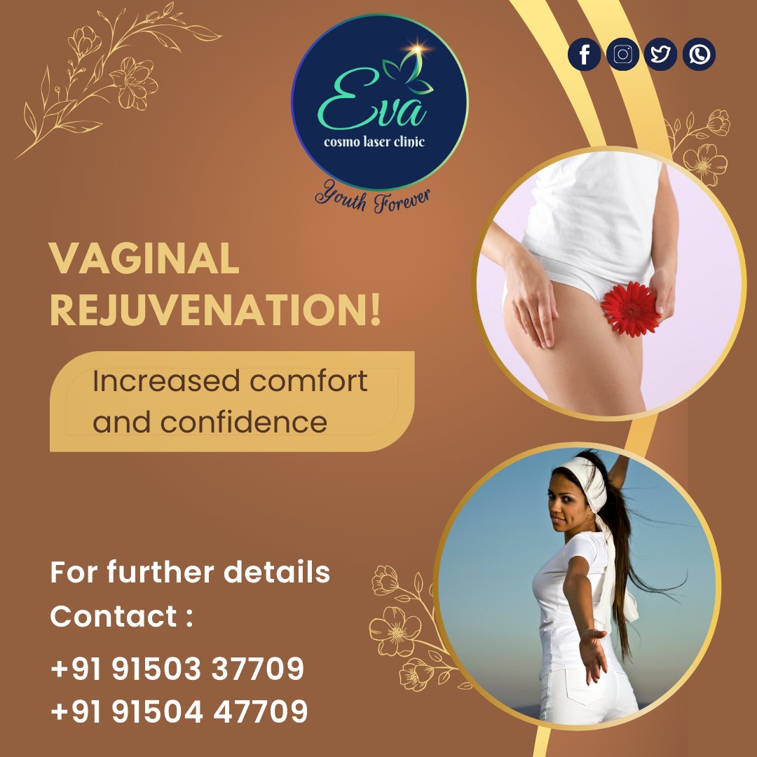 Get ready to enhance your intimate well-being with this ultimate Vaginal Rejuvenation procedure, designed to rejuvenate and revitalize.

#EvaCosmoLaserClinic #VaginalRejuvenation #IntimateWellBeing #drsasirekha #drkumaran #LaserClinic #CosmeticLaser #SkinTreatments #LaserTherapy