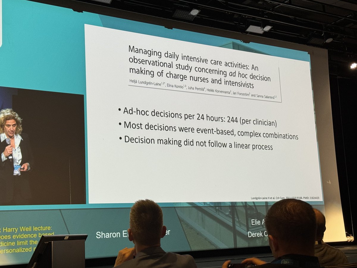 In the ICU, decisions come fast and frequent! Intensivists are making over 100 decisions during rounds, mainly on medications Each clinician averages over 200 decisions in a 24-hour period, often based on critical events. Shared by @SharonEinavMD at #ISICEM24 @ISICEM