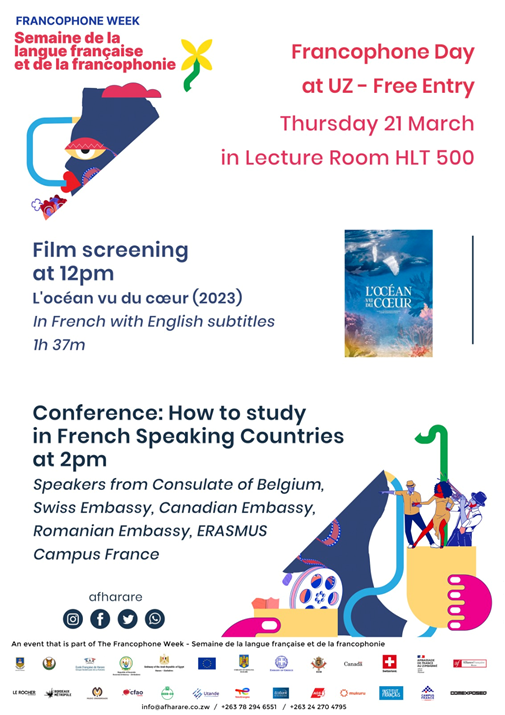 At UZ on Thursday 21 March at 2:00 pm.