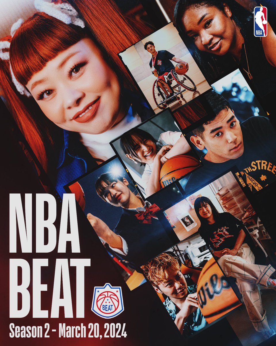 NBAJPN's tweet photo. 様々な”人”と #NBA との関わりを紹介する #NBABeat 🏀
シーズン2の公開が決定!! 毎週水曜公開、お楽しみに🤗
#NBAJPN 

@watanabe_naomi @takuyafurusawa7 @okoyemoni 
@yuma_shodgd @Chu_erina_avex @ayumi_draw @happybirth000 and more… https://t.co/8g6nmAR4jw