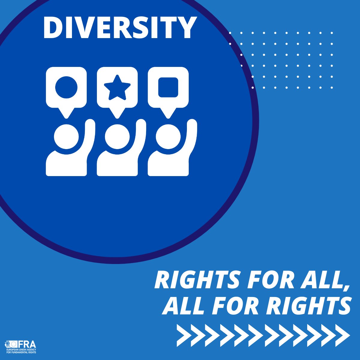 Did you know respect for cultural, religious and linguistic diversity in the EU is protected under the #EUCharter of #FundamentalRights?

Rights for all, all for rights.

The #EURightsAgency can help - #OurDataYourAlly.

See for yourself: fra.europa.eu