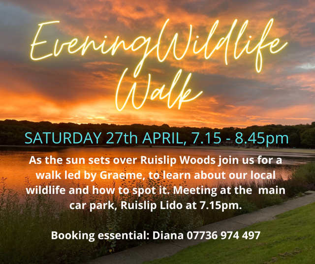 Would you like to go on an evening wildlife walk organised by @Hillingdon in #Ruislip Woods at 7:15pm on Saturday 27th April? More details here...
#RuislipLido #GetOutside #FreshAir #GoodCompany #exercise 
@Hill_libraries @Ramblers_London