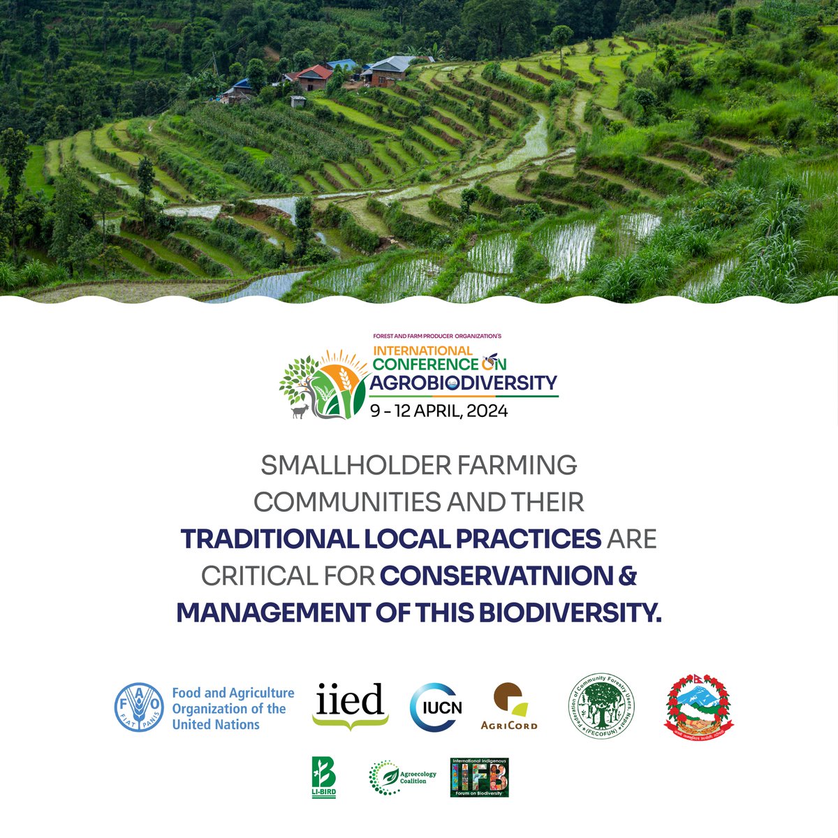 Please register to the link fao.zoom.us/webinar/regist… for the virtual participation in International Conference on Agrobiodiversity #ICA2024 #FFF #InternationalConferenceonAgrobiodiversity #4Betters