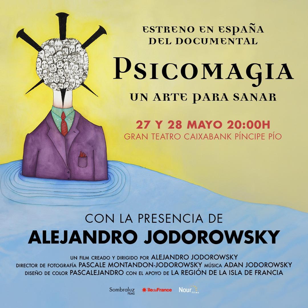 El acto contará con la presencia de Alejandro Jodorowsky: realizará un coloquio tras la finalización de la proyección del documental.  El evento tendrá una duración total aproximada de dos horas y media: 90 min. proyección + 60 min coloquio. Entradas: laestacion.com/psicomagia-un-…