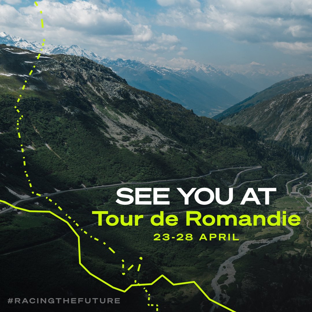 🇨🇭#TDR2024

We will be #RacingTheFuture at @TourDeRomandie 🗻

Thank you to the organizers for the invite, we love racing back home 🇨🇭💪 See you on the 23 April 2024!

#TDR #TDRnonstop