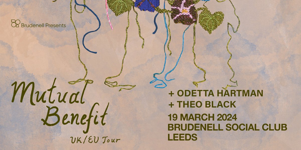 TONIGHT - @mutual_benefit return, following the release of their stunning record 'Growing at the Edges' - support from @odettahartman & Theo Black. ✨ Last advance tickets below. 👇 ➡️️ bit.ly/MutualBenefit-…