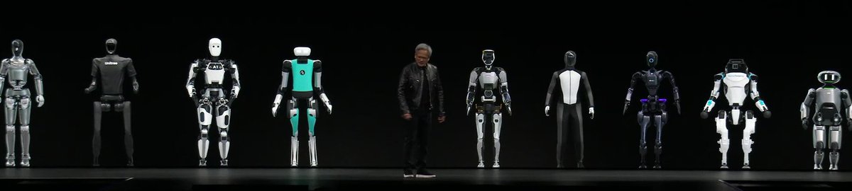 En plus de l'annonce du Partenariat renforcé entre #azure et nvidia azure.microsoft.com/fr-fr/blog/mic… Il y avait quelques robots humanoïdes et beaucoup d'humains à la keynote du #GTC24 de #nvidia. Ça donne envie d'un #jetson Photos emprunté aux tweets de @cedricvidal & @DreuwsuaChen