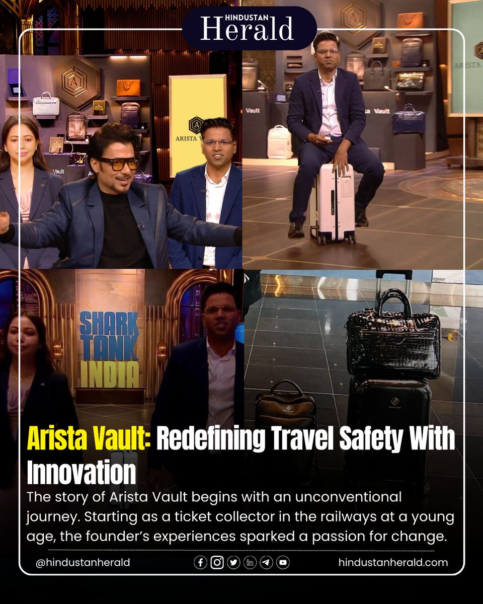 Discover how Arista Vault redefines travel safety with innovation! Led by a former civil servant, they pioneer smart luggage and wallets, making travel safer and more convenient. Join the conversation 

#AristaVault #TravelSafety #Innovation #HindustanHerald 🛄🔒