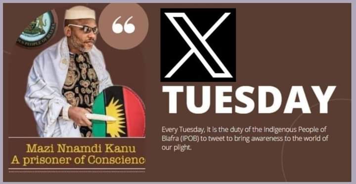 It’s tweet Tuesday , let’s do the needful. #FreeMaziNnamdiKanu #freeBiafra #DivideNigeriaNowToSaveLives