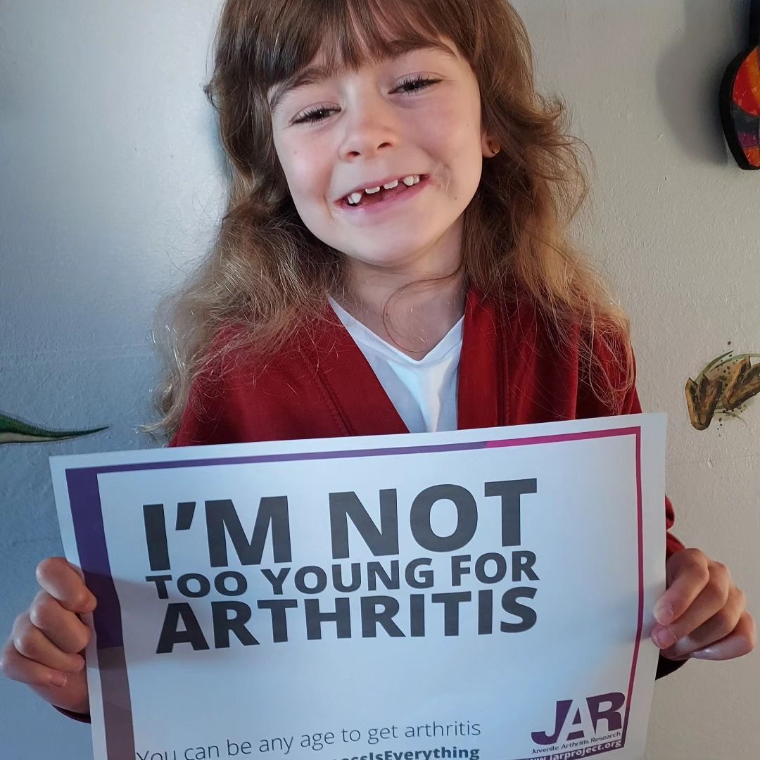 Yesterday was #WORDDay2024 and so many of you have got involved in raising awareness that we're going to be continuing to share your fantastic photos today! 7 year old Willow has #JIA and uveitis. She was diagnosed when she was just 18 months old. Here she is raising awareness.