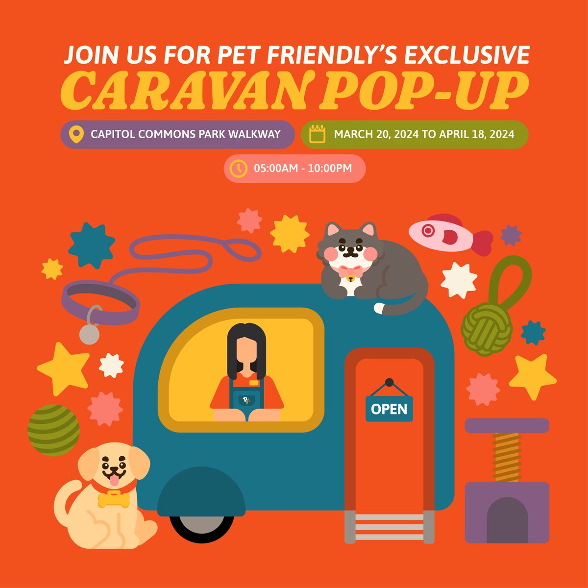petfriendlys_ph's tweet photo. Mark your calendars 'cause the Pet Friendly's Caravan is gearing up for an exciting pop-up event! From March 20 to April 18, join us as we transform Capitol Commons into a haven for pet parents and your beloved furry companions.

-

#petph #dogph #catph #petcare #petfriendlysph https://t.co/QHDxxrvhA2