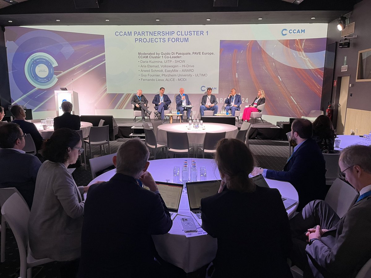 Connected, Cooperative & Automated Mobility (CCAM) (@ccam_eu) on Twitter photo 2nd day of #CCAM Association's members' meetings in Bxl. This morning we focus on lessons learned and challenges from 🇪🇺 connected & automated demo projects: <a href="/SHOW_H2020/">SHOW</a> <a href="/_HiDrive_/">Hi-Drive</a> <a href="/award_h2020/">AWARD-H2020</a> <a href="/ULTIMO_project/">ULTIMO project</a> <a href="/MODI_CCAM/">MODI 🇪🇺</a> 2nd day of #CCAM Association's members' meetings in Bxl. This morning we focus on lessons learned and challenges from 🇪🇺 connected & automated demo projects: <a href="/SHOW_H2020/">SHOW</a> <a href="/_HiDrive_/">Hi-Drive</a> <a href="/award_h2020/">AWARD-H2020</a> <a href="/ULTIMO_project/">ULTIMO project</a> <a href="/MODI_CCAM/">MODI 🇪🇺</a>