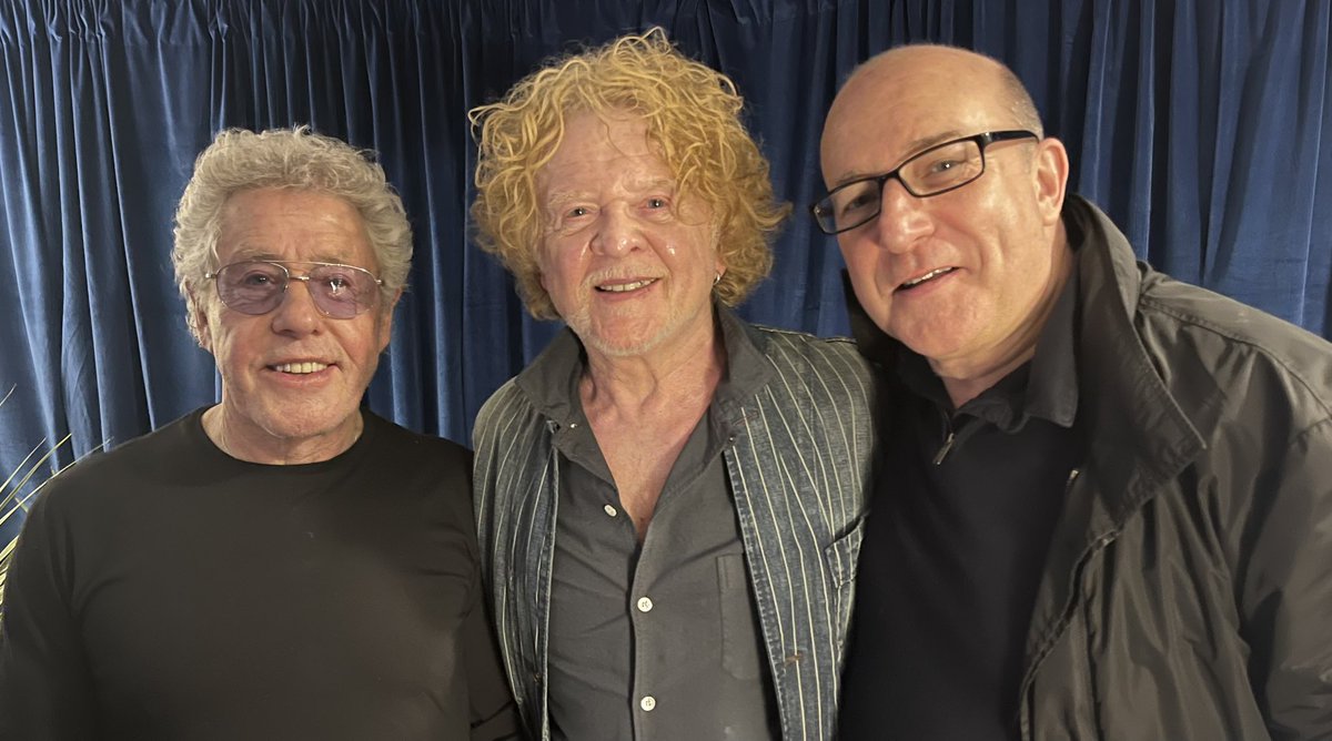 My favourite live band of all time are The Who. Went to see them last night at the Royal Albert Hall & it was absolutely amazing! Pictured here backstage with Roger Daltrey & Mick Hucknall.