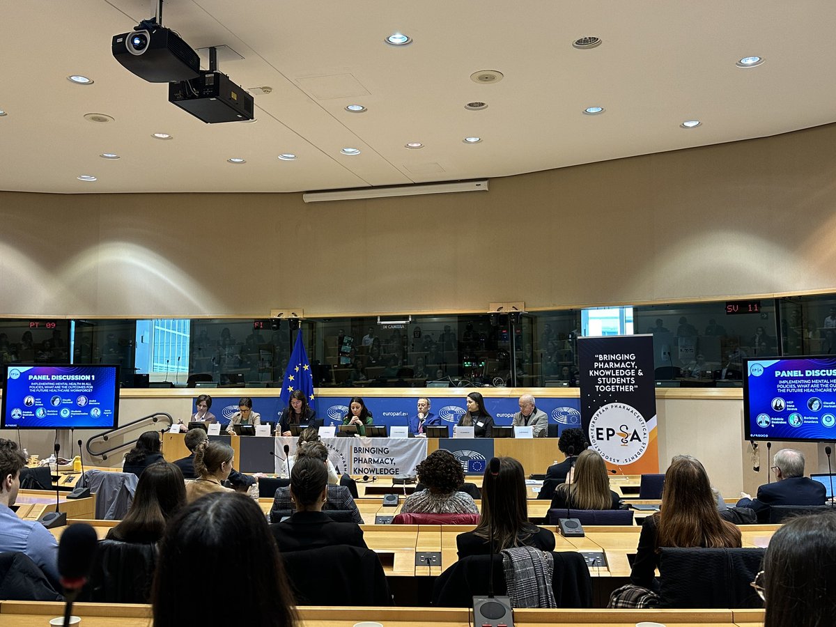 Dilsah_EPSA's tweet photo. 14th Annual Reception has started in @EUparliament with a panel discussion on 
“Implementing Mental Health In All Policies, What Are The Outcomes For The Future Healthcare Workforce?” https://t.co/yLjHXKtrUU