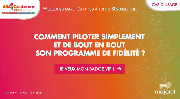 📣[All4Customer] Déployer un programme de fidélité personnalisable, modulable et facilement interconnectable à tous les environnements client. Les solutions en démonstration le 28 mars à 11h30 sur le stand F78 @Majorel_France. On vous garde une place ? bit.ly/3TGdXVL