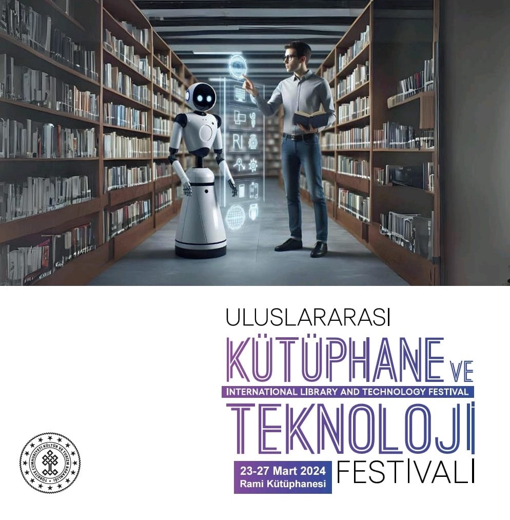 Kütüphane direktörümüz Dr. Sami Çuhadar 60. Kütüphane Haftası etkinlikleri kapsamında 26 Mart Salı 13.30–14.30 arasında Rami Kütüphanesinde “Robot ve Yapay Zekâ Uygulamaları ile Kütüphane Mimarisi” başlıklı konuşma yapacaktır. Detay için: kutuphaneveteknoloji.com @BiLGiOfficial