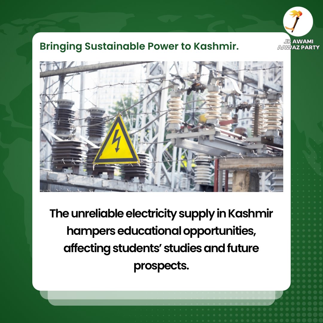 jkawamiawaz's tweet photo. Empowering Kashmir with sustainable energy solutions! Joining hands with Awami Awaz Party to light up lives and pave the way for a brighter, greener future. Together, let's spark change and illuminate hope across the valley!
.
.
.
#SustainableKashmir #AwamiAwaazParty #PowerTo https://t.co/9365ShRdvS