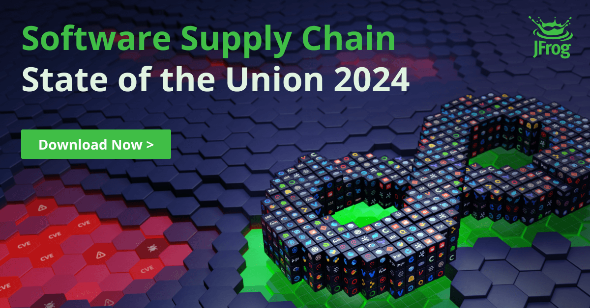 jfrog's tweet photo. 🚨NOW LIVE: Our Software Supply Chain State of the Union 2024 report!

Discover the emerging #DevSecOps trends, risks &amp; best practices to safeguarding against the hidden dangers in your #SoftwareSupplyChain.

Download the report: https://t.co/wrJVhEyUH8 https://t.co/0r1RPABRqT