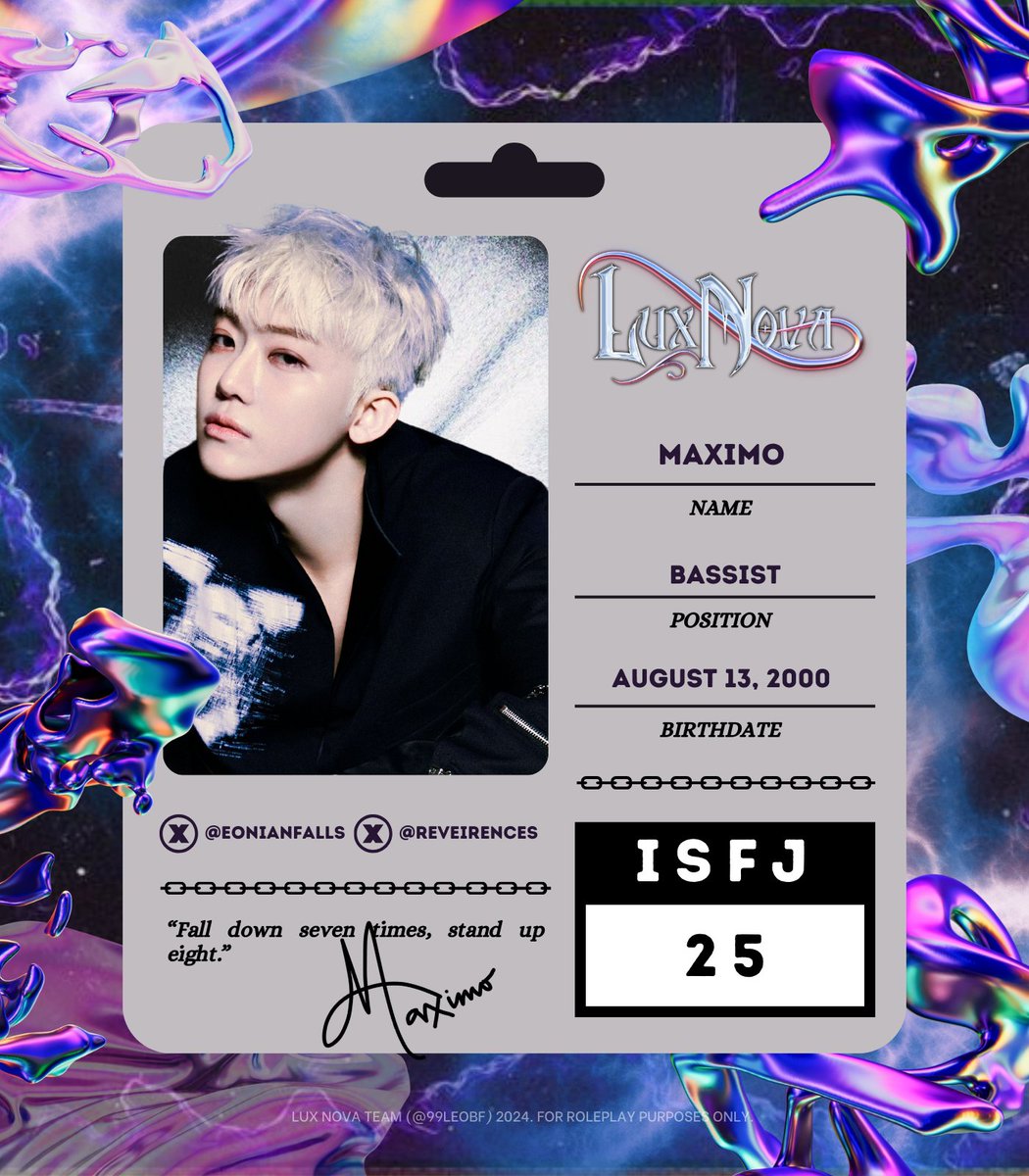 eonianfalls's tweet image. ⠀ㅤㅤ   
⠀ㅤㅤ   
       𝙈𝘼𝙓𝙄𝙈𝙊,    BASSIST
      ▶︎ •၊၊၊|။။‌‌‌‌‌၊|၊၊၊|။။‌‌‌‌‌၊|• 0:25
       
       He, who's ready to 𝑒м卩𝓱𝐚丂Ɨ𝓩𝑒
       the beat with its deep strum.
       #LUXNOVA #MAXIMO
⠀ㅤㅤ   
⠀ㅤㅤ