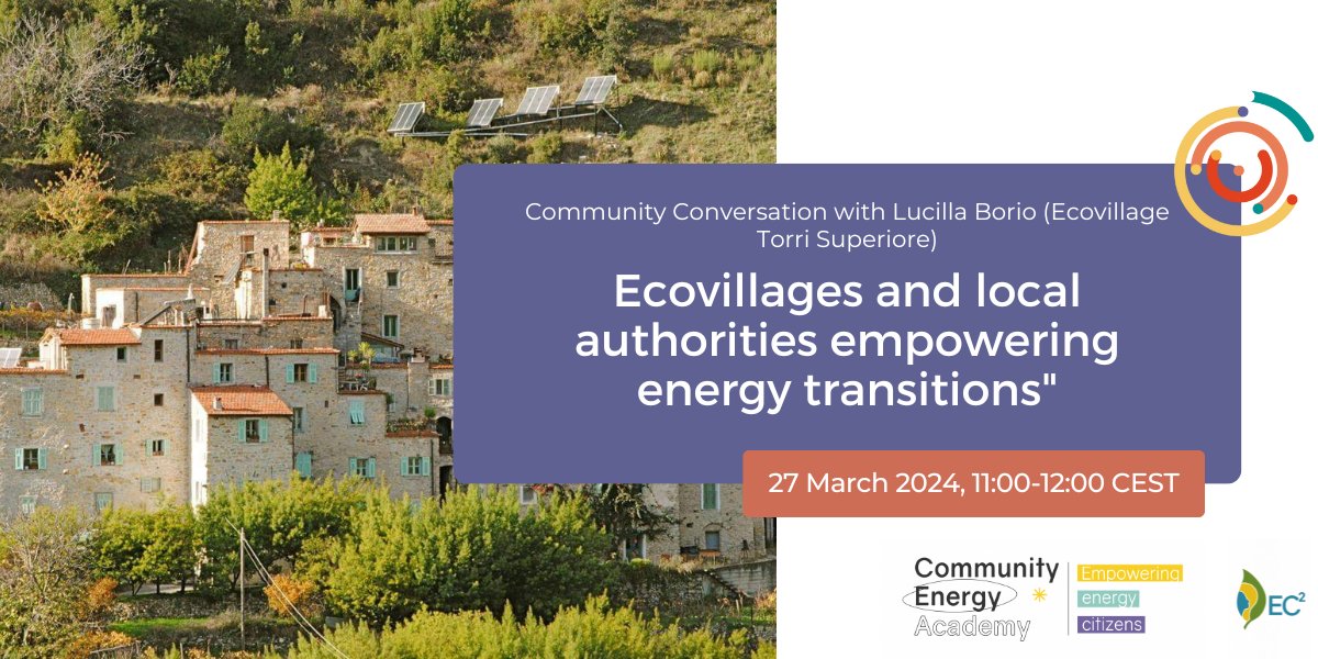 📌 Join the Community Energy Academy + Community Conversation on March 27th! Explore the role and potential of ecovillages in supporting the energy transition, in collaboration with local governments. ➡️ Register here: zoom.us/meeting/regist… 💡 @sustjust_cities