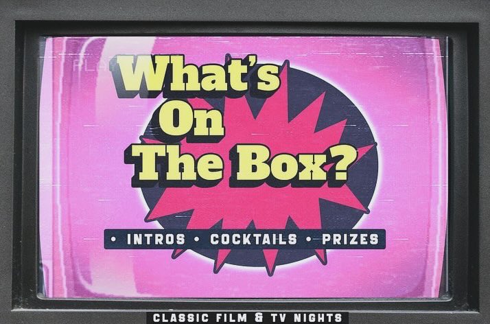 Introducing our new movie quiz WHAT’S ON THE BOX! Our next WITB quiz is tomorrow at 6 pm! This week our resident host, Nick will be presenting a screening of The Big Lebowski followed by a quiz and other special activities! 19th March 6pm Book now 🎟️
