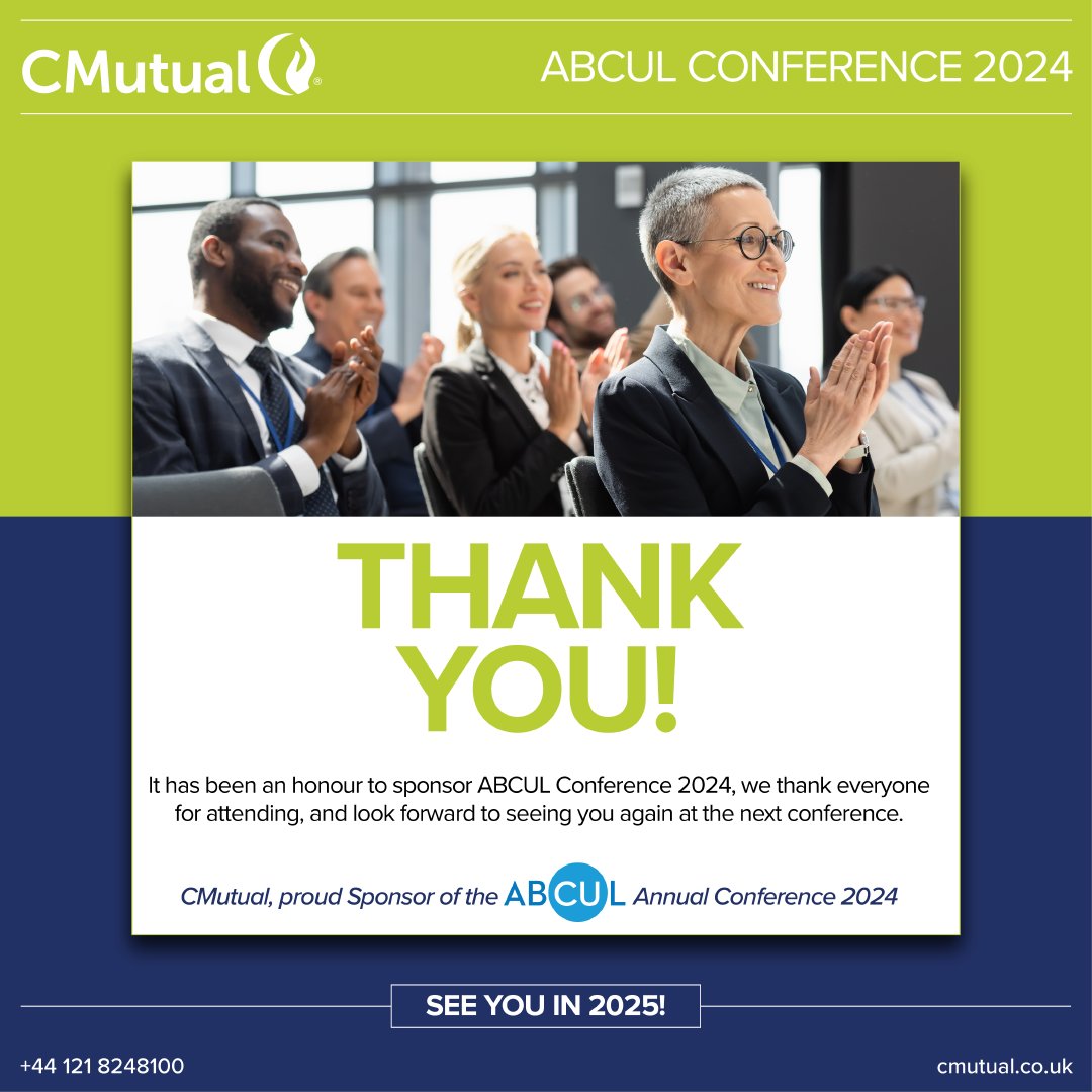 A huge thank you to all delegates, speakers, and exhibitors who contributed to another fantastic weekend at the ABCUL Annual Conference 2024. A special mention to this year's sponsor @CMutual_UK_IRL, continuing its partnership with ABCUL sponsoring our flagship event. #ABCUL2024