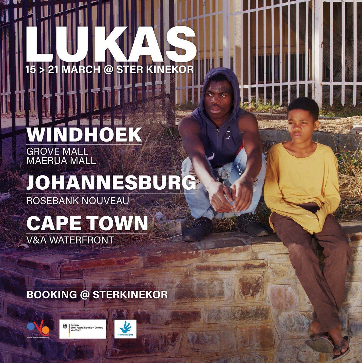 philippetalave1's tweet photo. Tuesday is half-price! If you haven't seen Lukas, or want to see it again, today is the day. If you have a SK card, you pay only half price! So don't hesitate!

Lukas is playing for its second week @SK_Namibia

'Lukas' was made possible thanks to support from @GermanEmbassyNA https://t.co/hTnpk94uFU